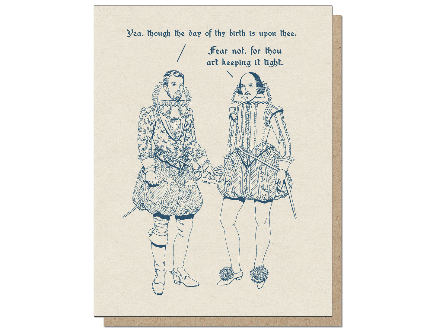 Keeping It Tight. Shakespeare Birthday Card