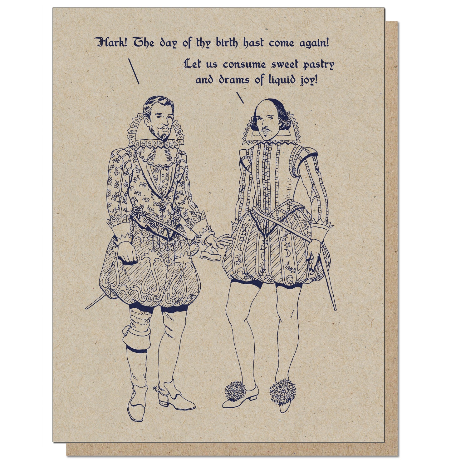 Sweet Pastry and Drams of Liquid Joy - Shakespeare Birthday Card
