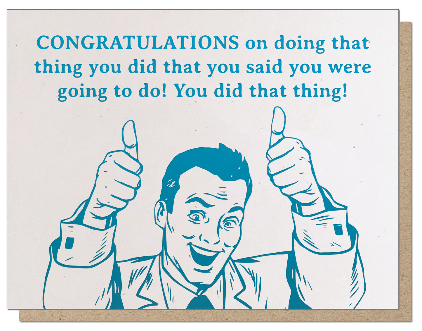 Congratulations on doing the thing