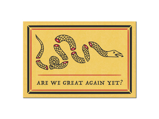 Are We Great Yet? Snake Sticker Parody