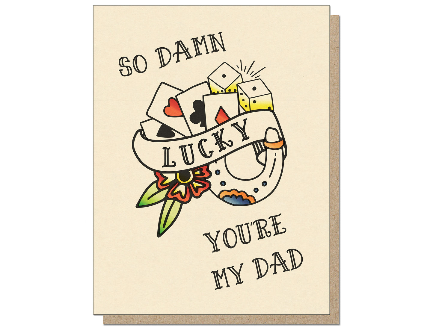 So Damn Lucky | Father's Day Card