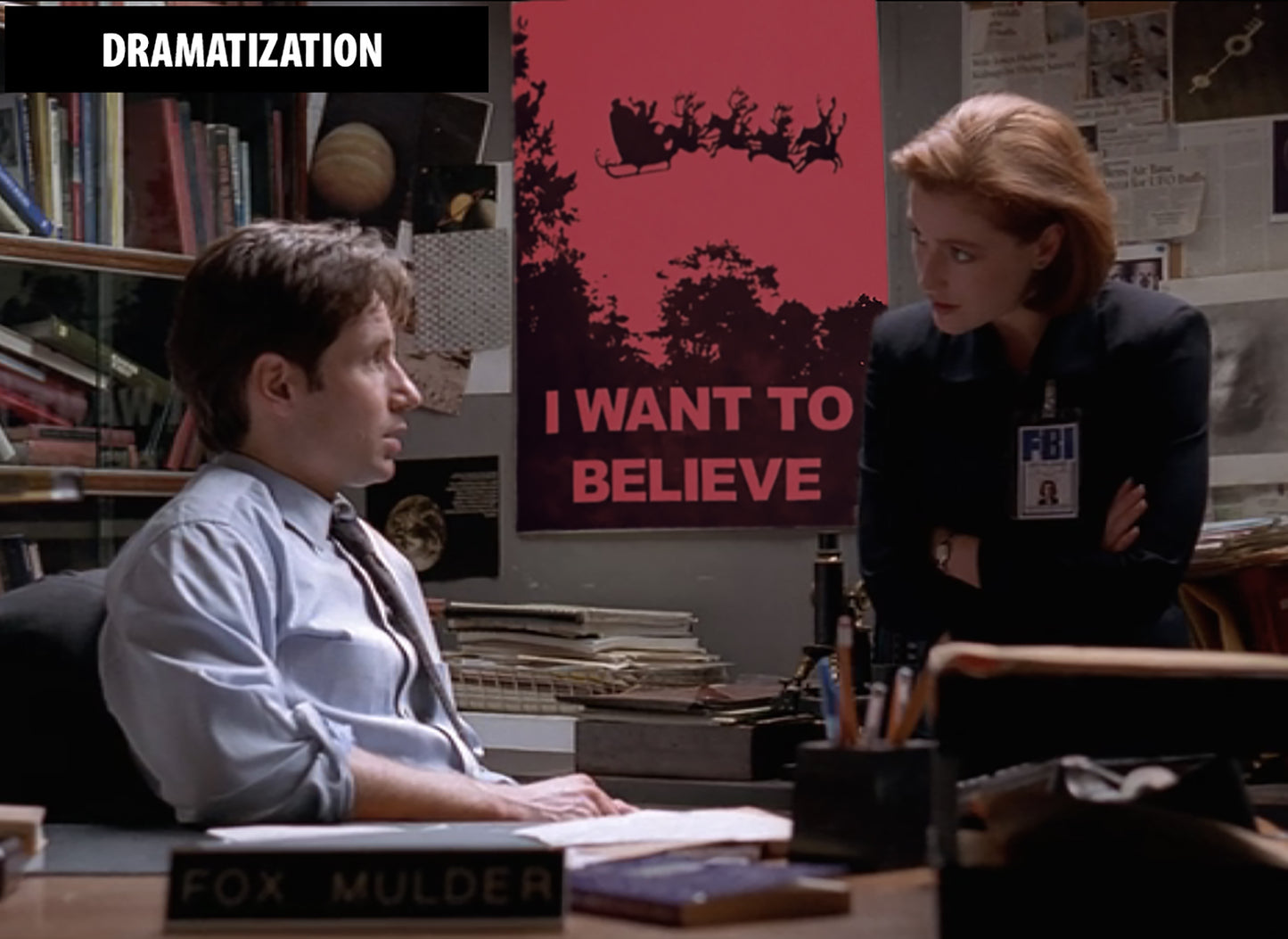 I Want to Believe. 90's TV Parody Holiday Card.