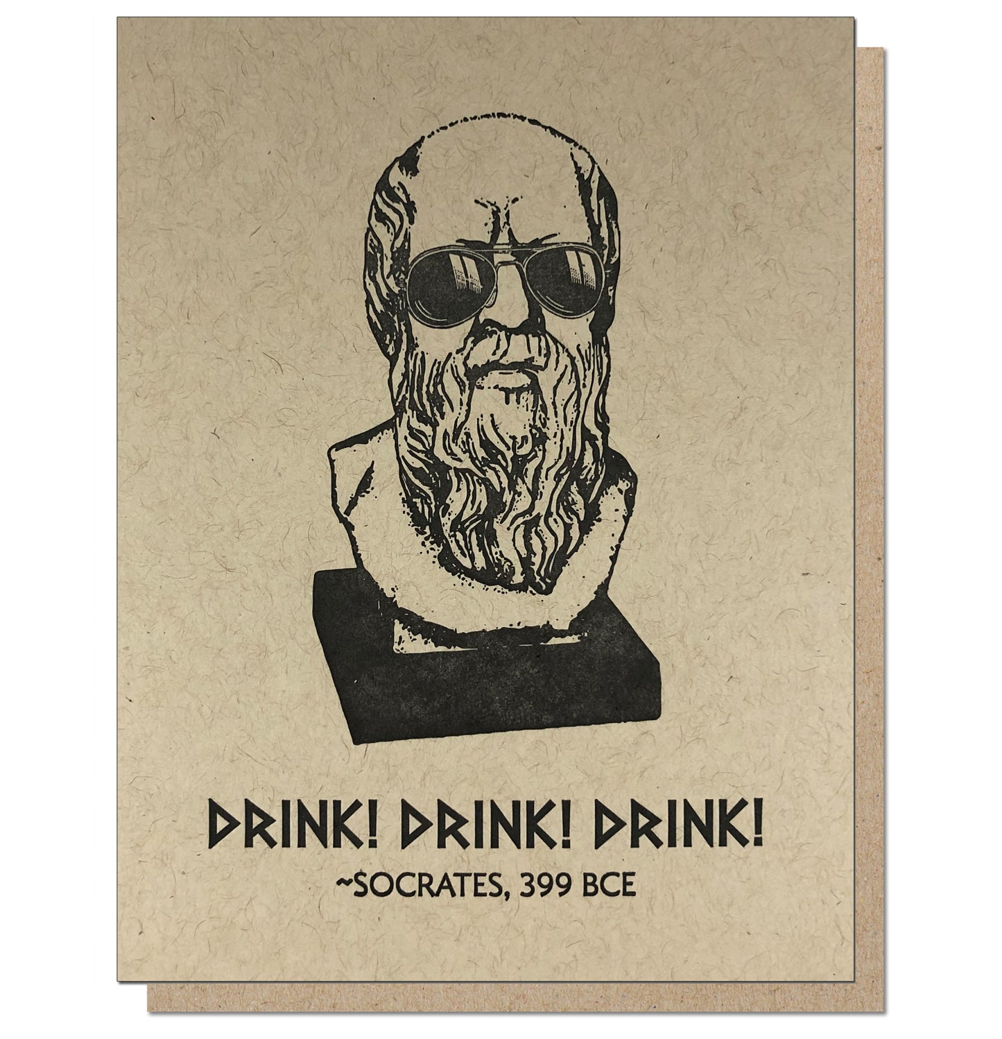 Socrates - Letterpress Greeting Card Unphilosophisticated Series by Guttersnipe Press