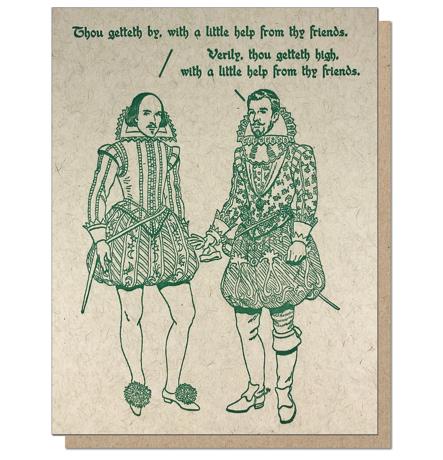 High With a Little Help - Britches and Hose Letterpress Greeting Card