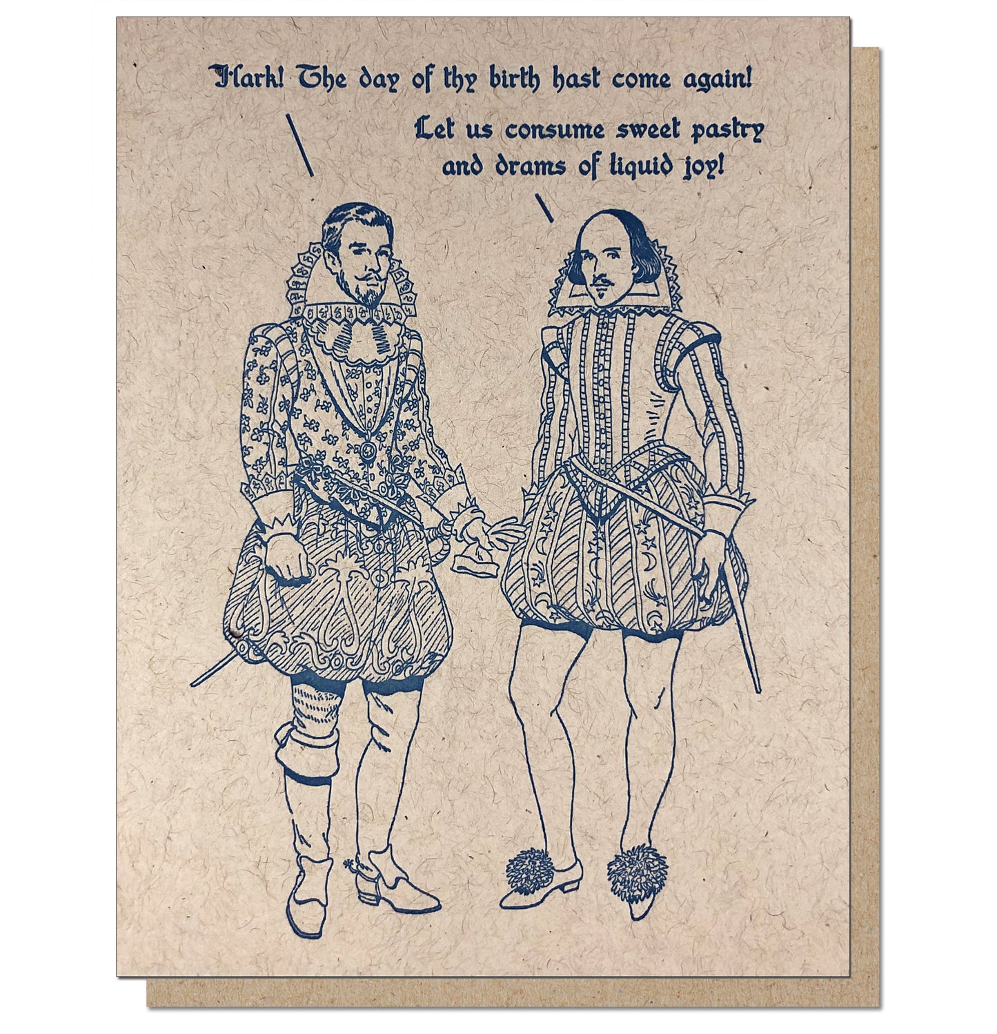 Sweet Pastry and Drams of Liquid Joy - Shakespeare Birthday Card