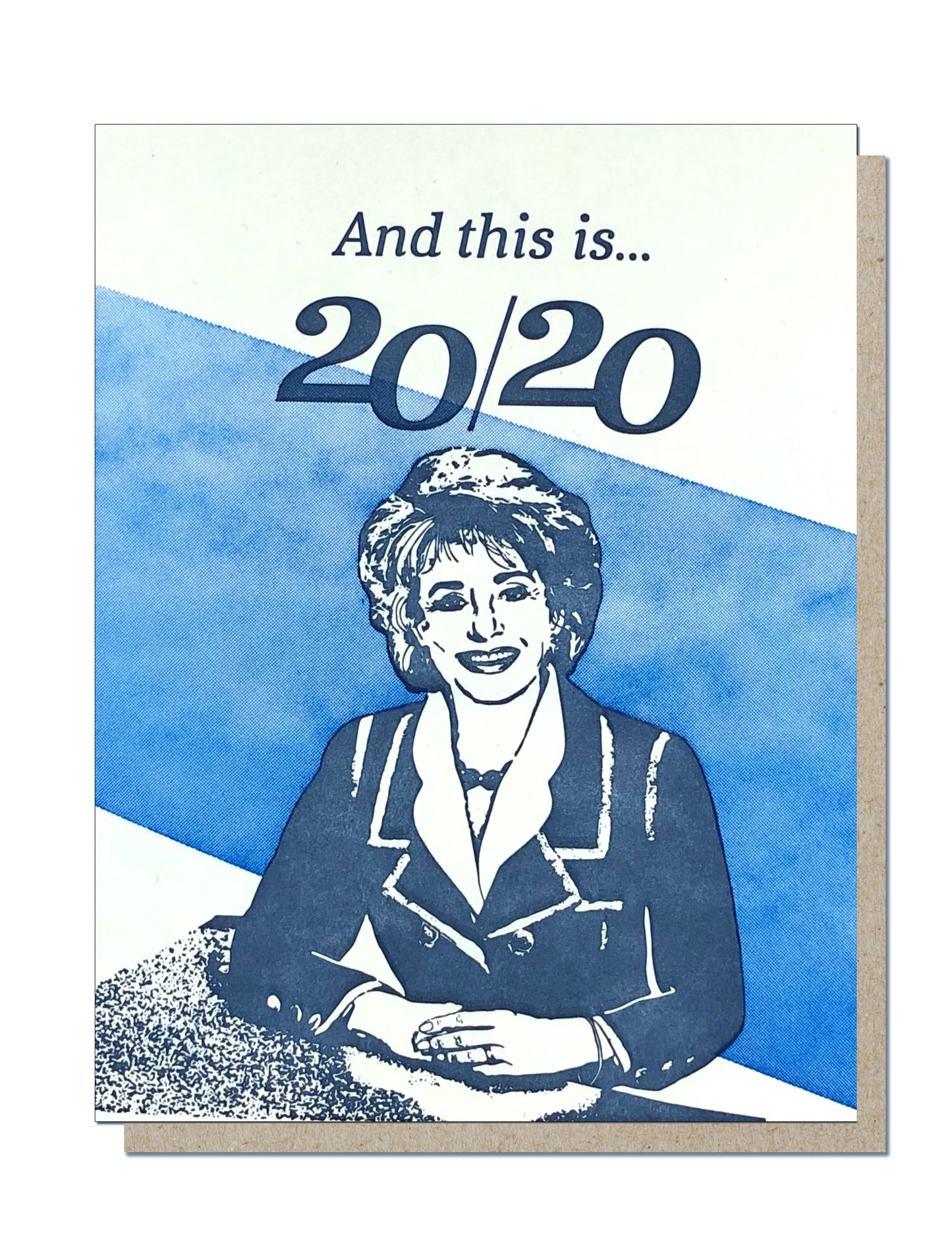 This is 20/20. Letterpress New Year's Card.