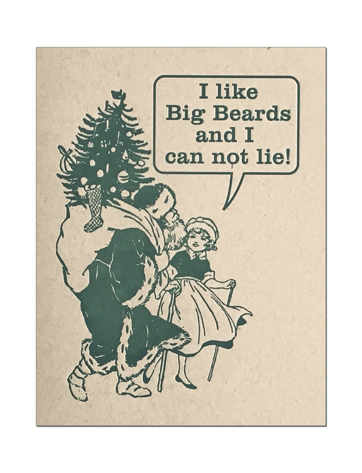 Big Beards. Letterpress Holiday Card.