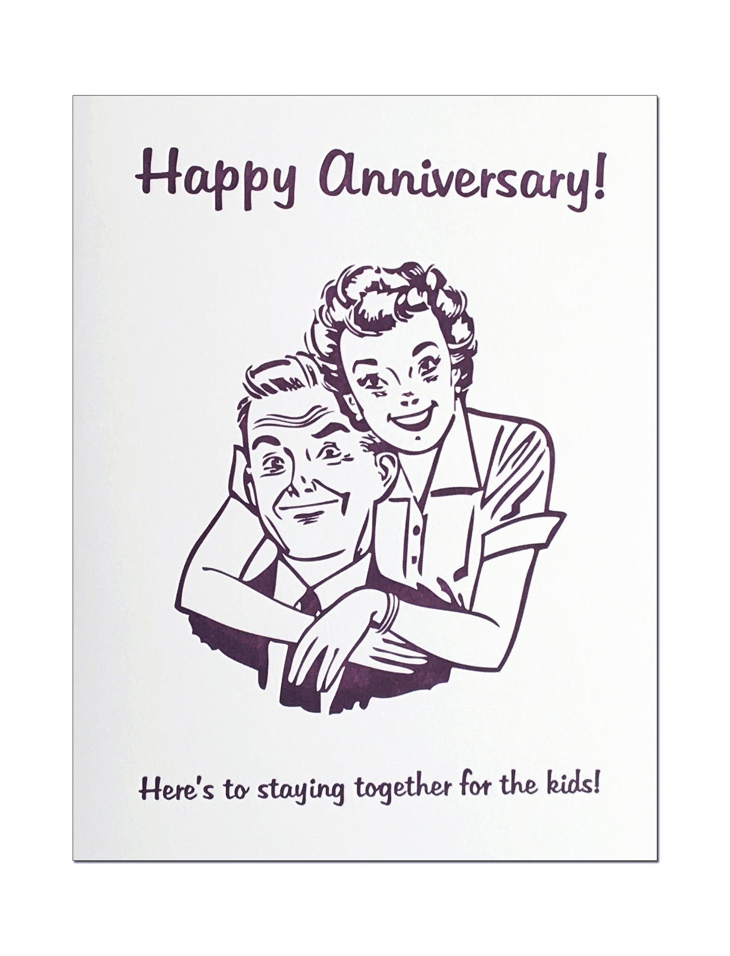 For The Kids. Anniversary Letterpress Card.