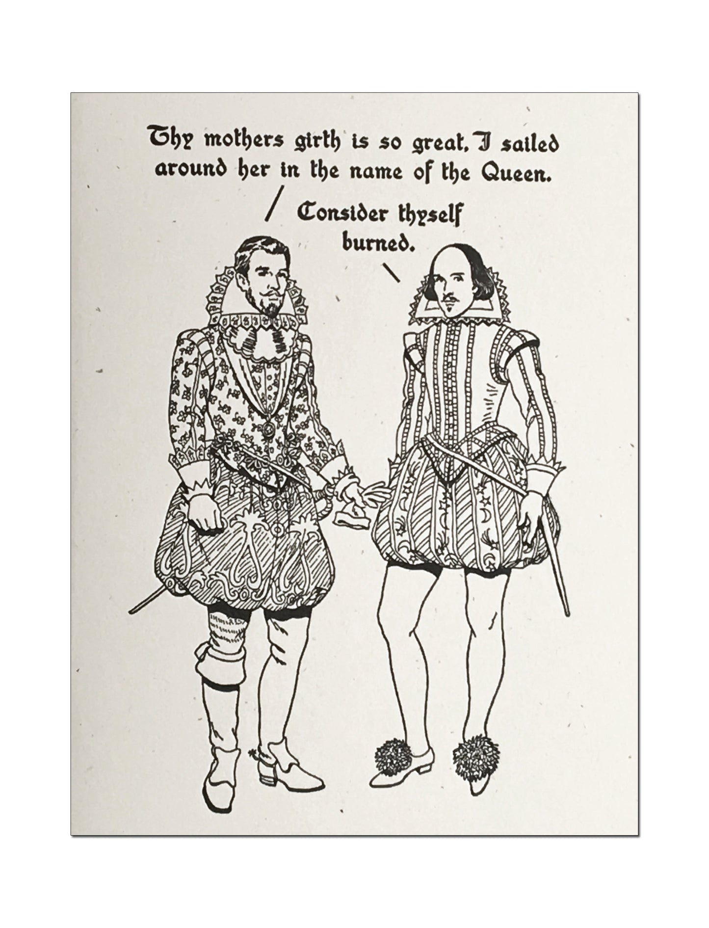 Britches & Hose: Thy Mothers Girth Letterpress Card