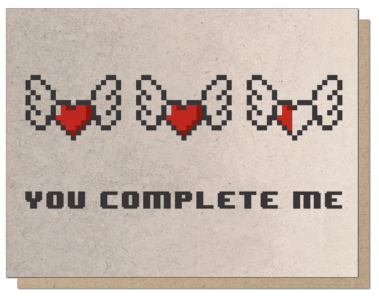You Complete Me 2.0 Letterpress Romantic Card
