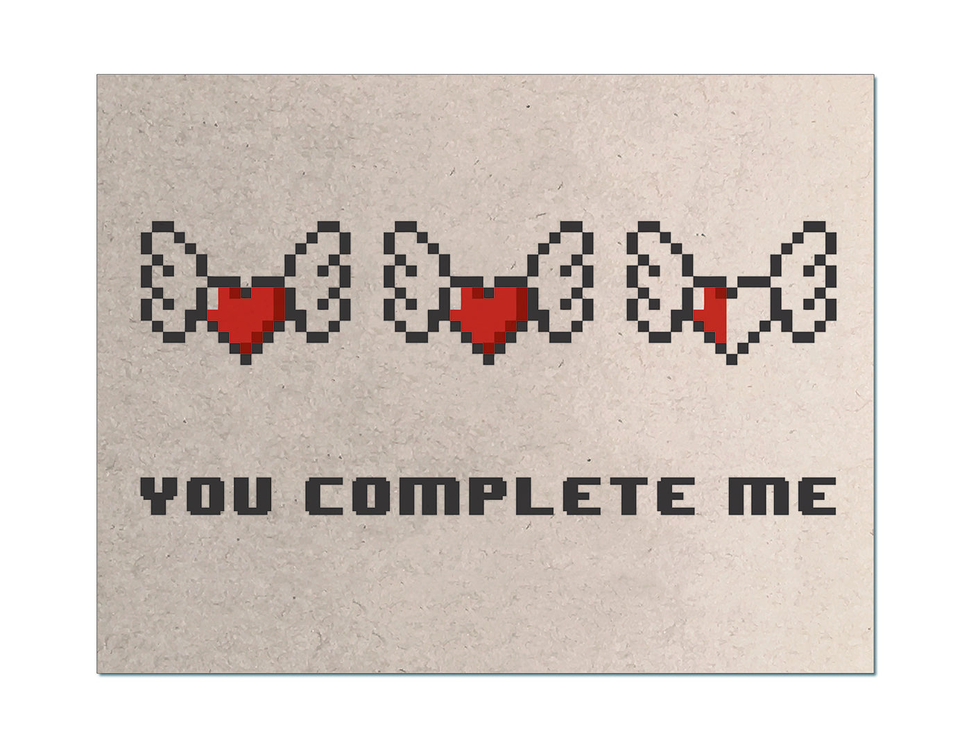 You Complete Me 2.0 Letterpress Romantic Card