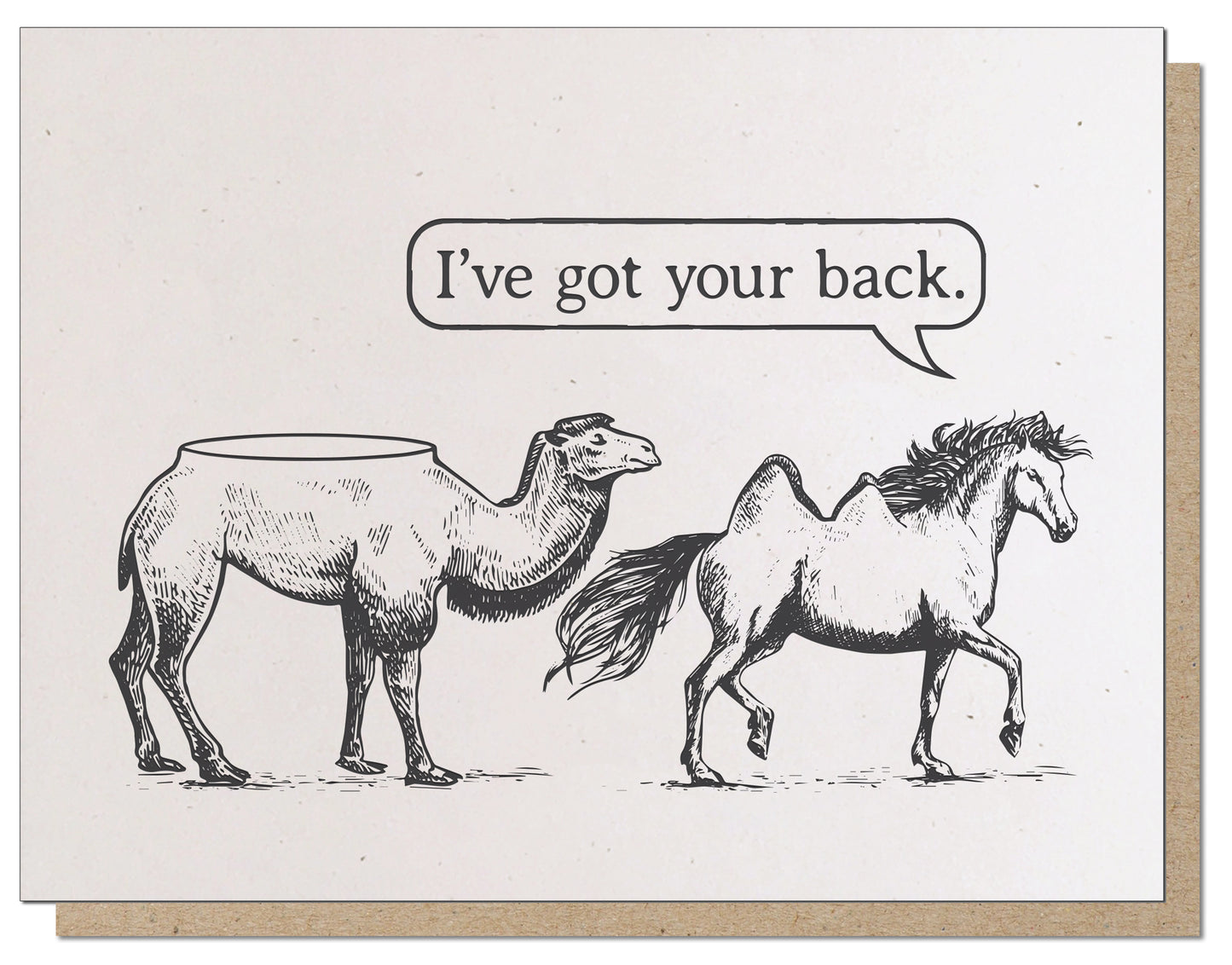 I've got your back. Letterpress Everyday Greeting Card.