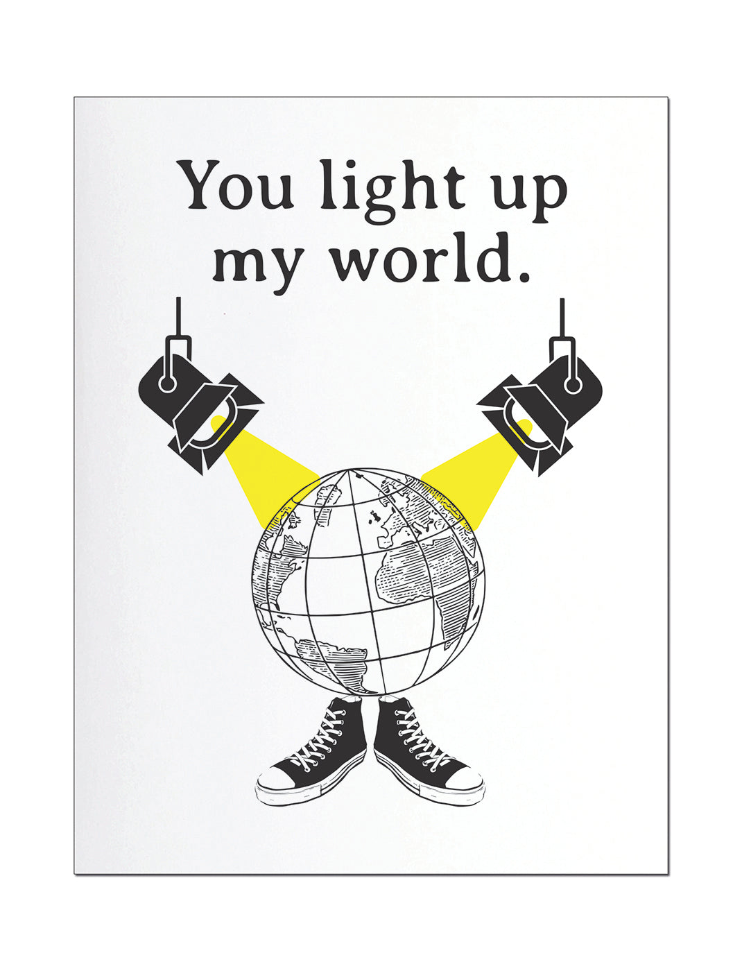 Light Up My World Letterpress Romantic Greeting Card