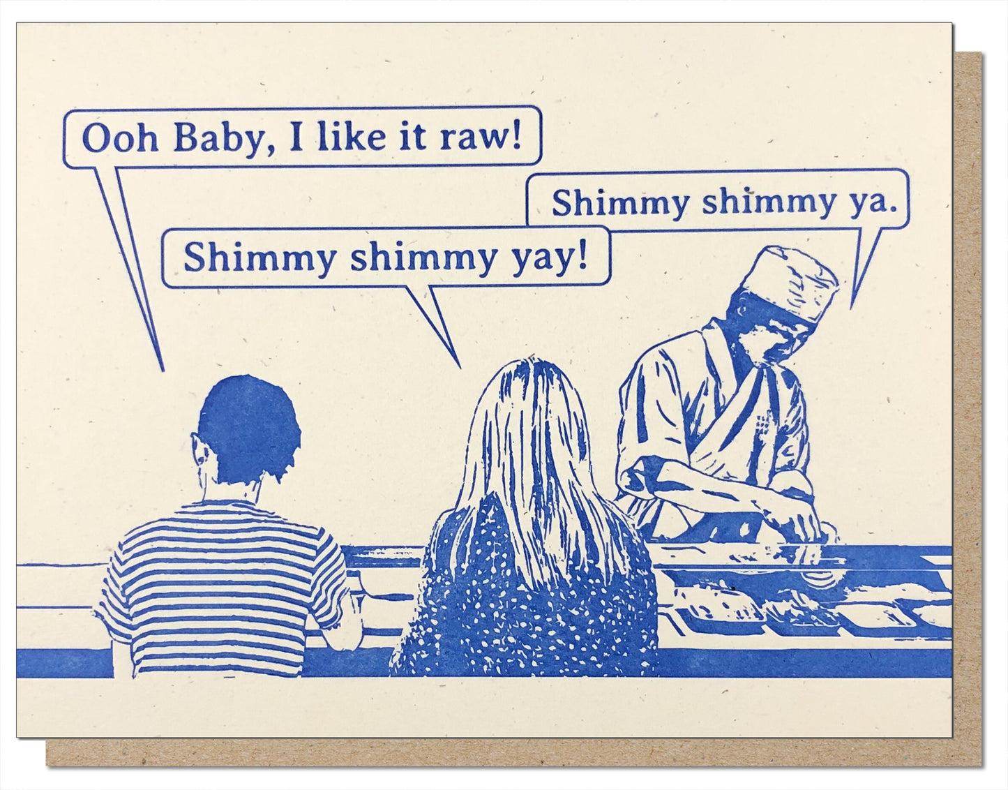 Like it Raw Funny Greeting Card