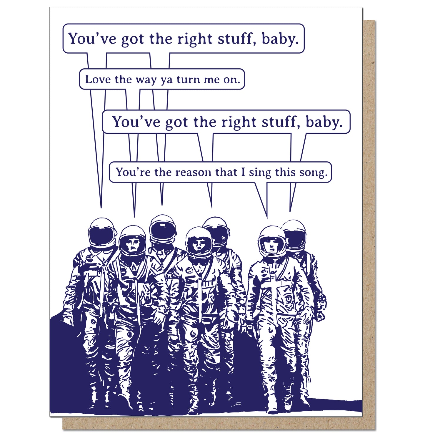 The Right Stuff 80's Lyric Mashup Greeting Card
