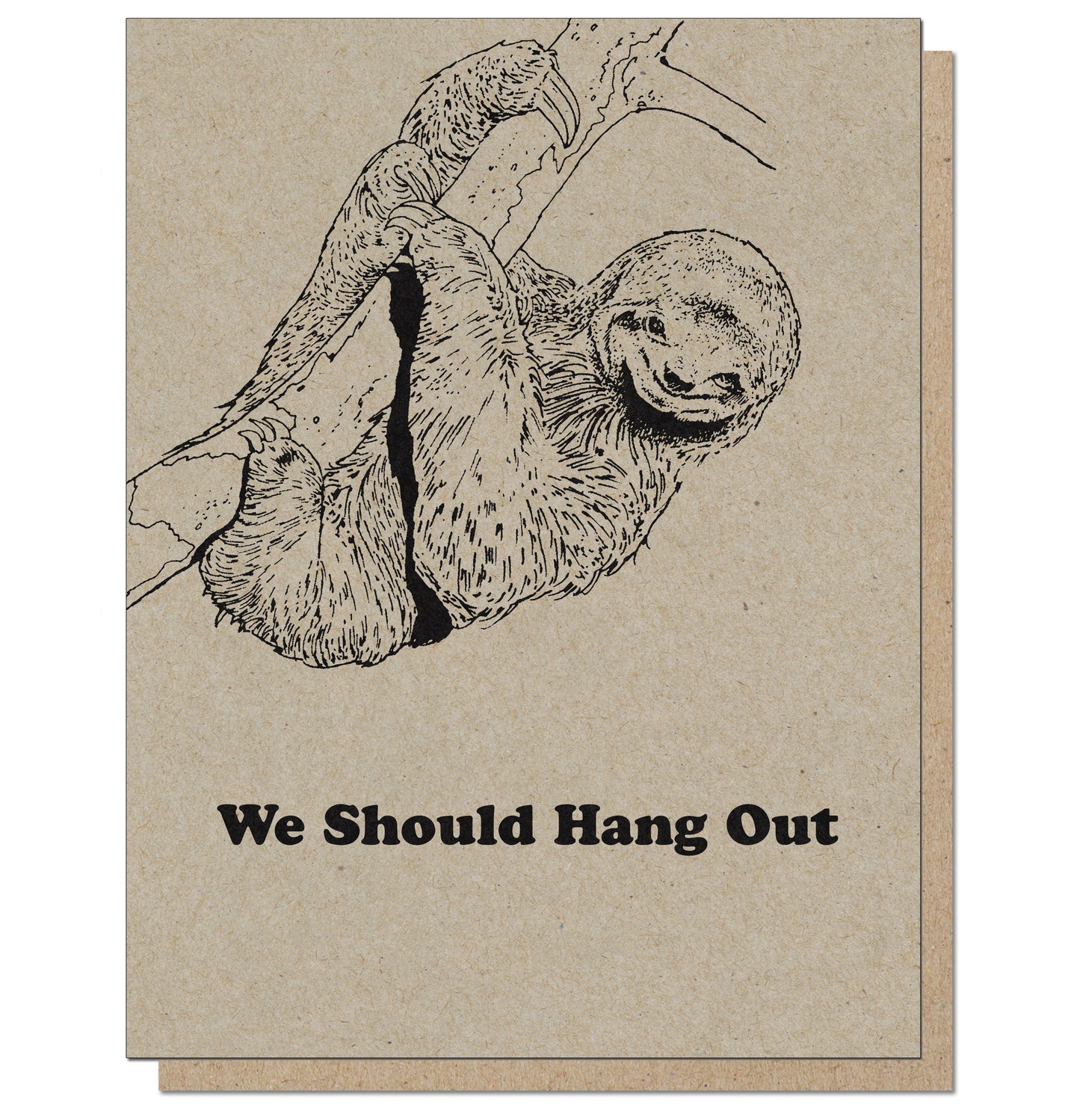 Hang Out Sloth Card