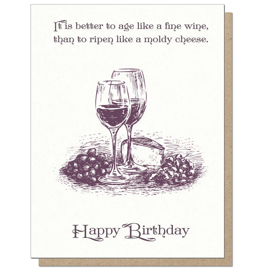 Age Like Fine Wine Birthday Card