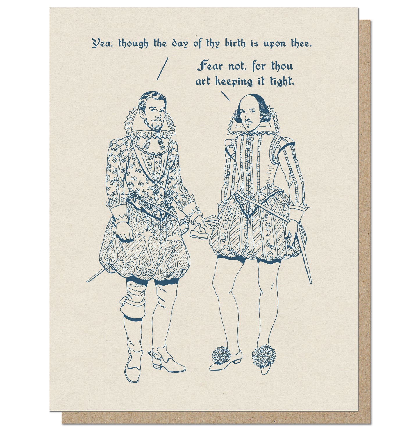 Britches and Hose: Keeping It Tight. Shakespeare Birthday Greeting Card