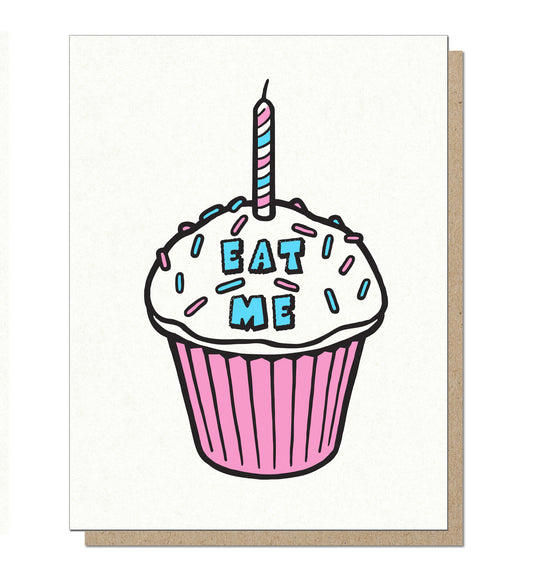 Eat Me Cupcake Birthday Card