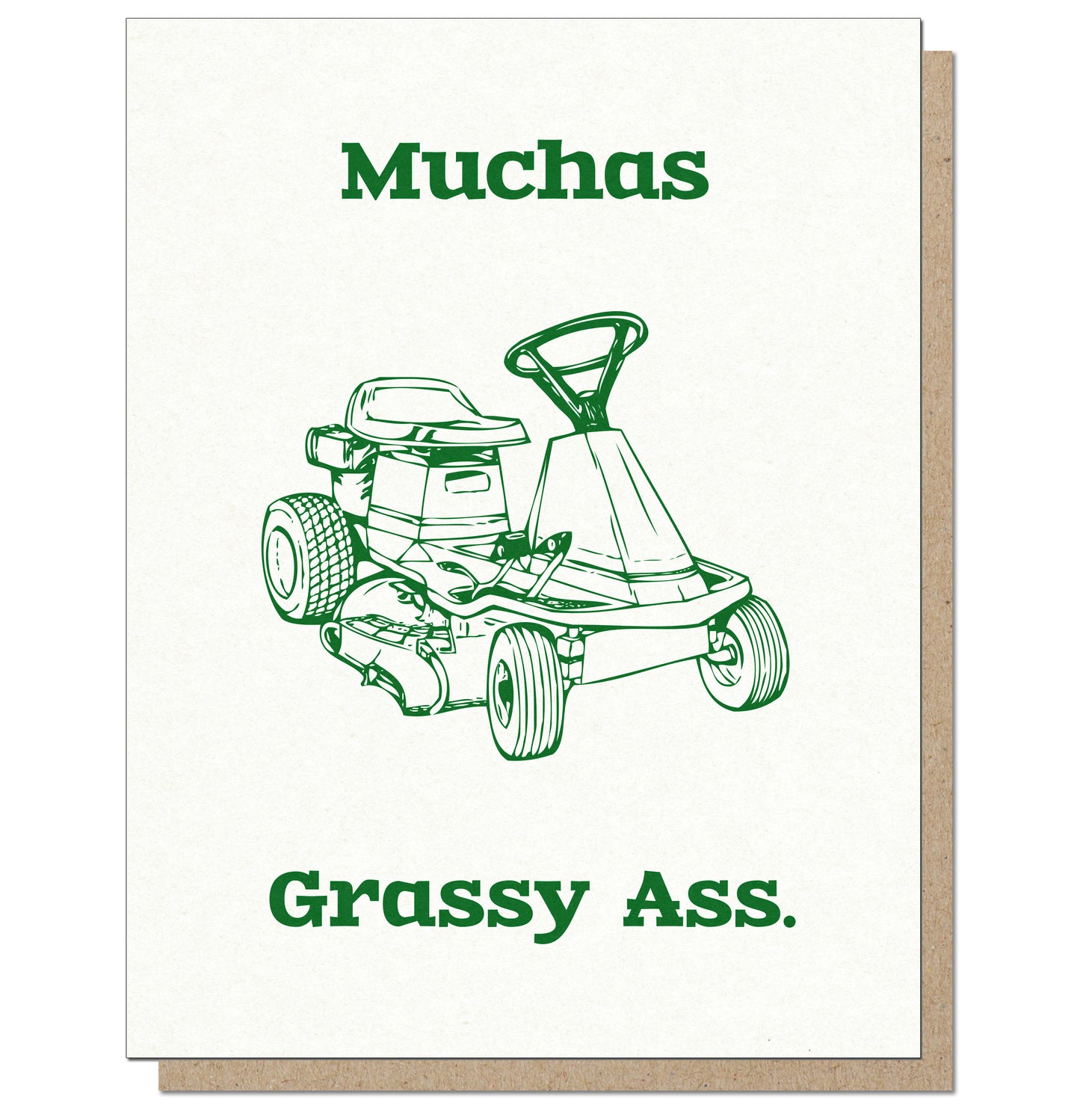 Muchas Grassy Ass Funny Thank You Card