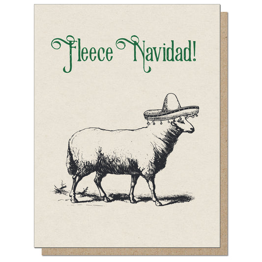 Fleece Navidad! Absurd Holiday Card!