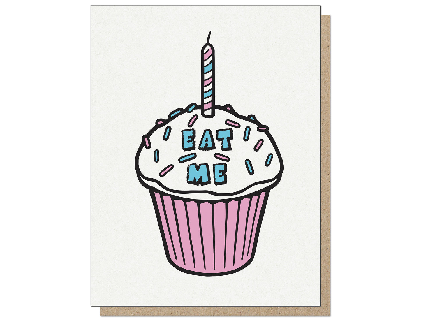 Eat Me Cupcake Birthday Card
