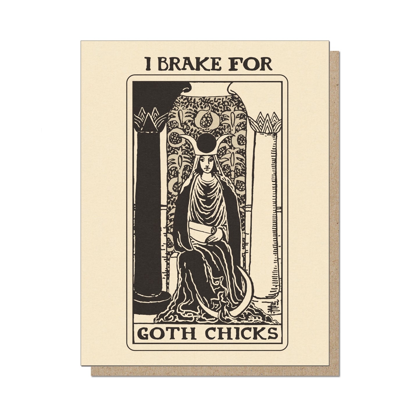 Brake For Goth Chicks Card