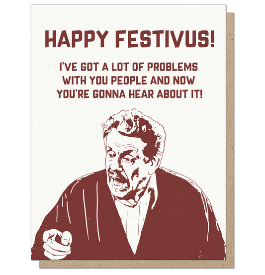 Lotta Problems Funny Festivus Card