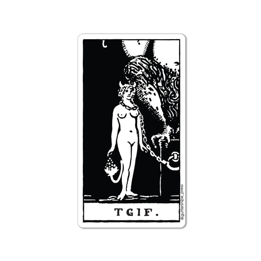 TGIF Devil Tarot Sticker