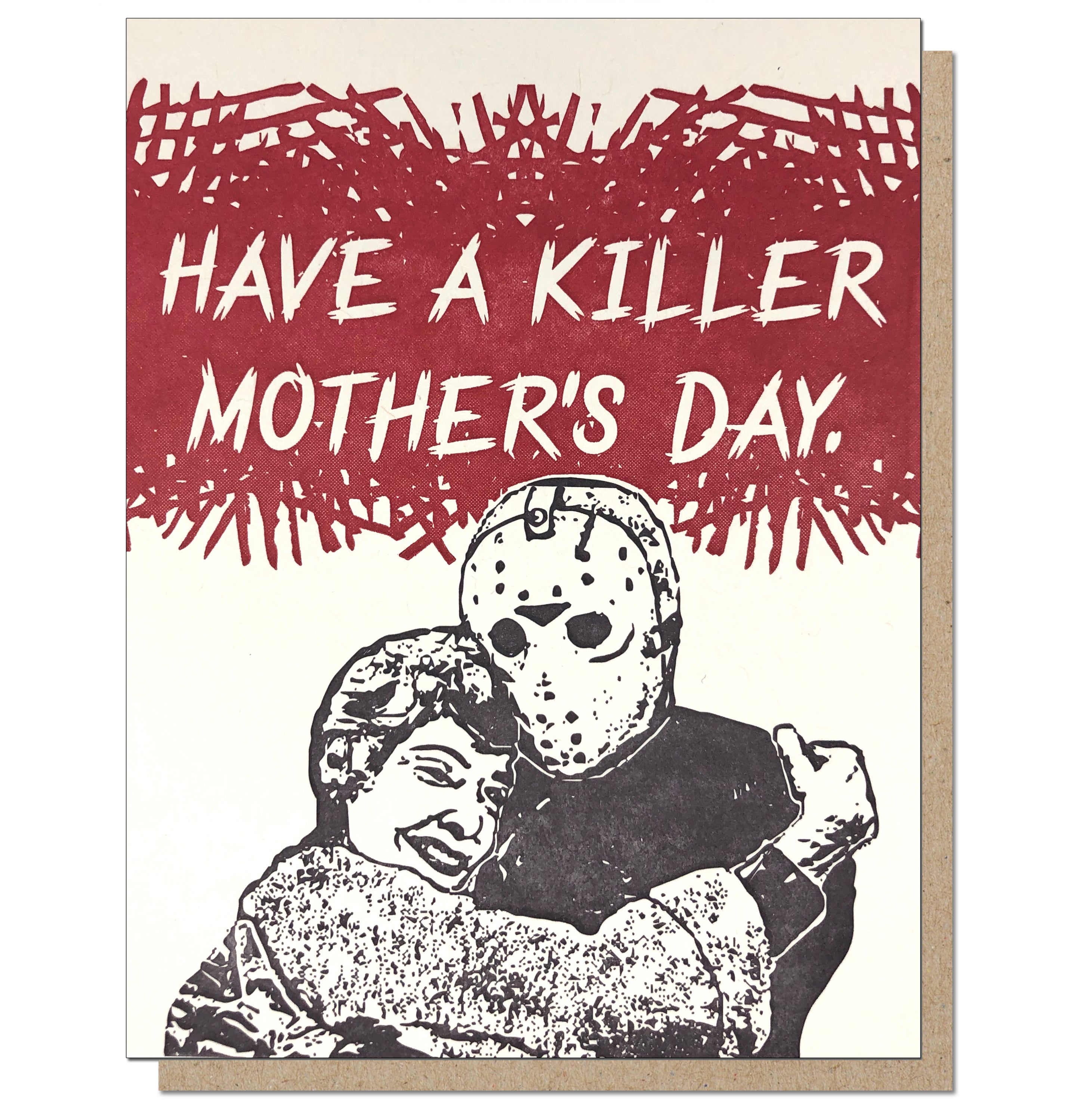 Killer Mother's Day 80s Horror Movie Mothers Day Letterpress Greetin