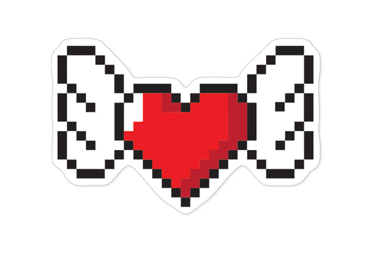 Retro Heart Pixel Sticker