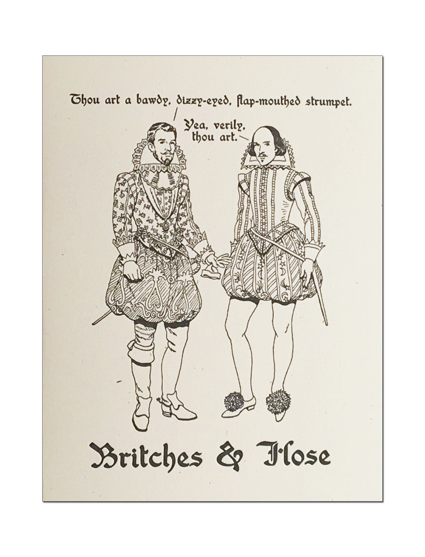 Britches & Hose. Series Original. Letterpress Greeting Card.