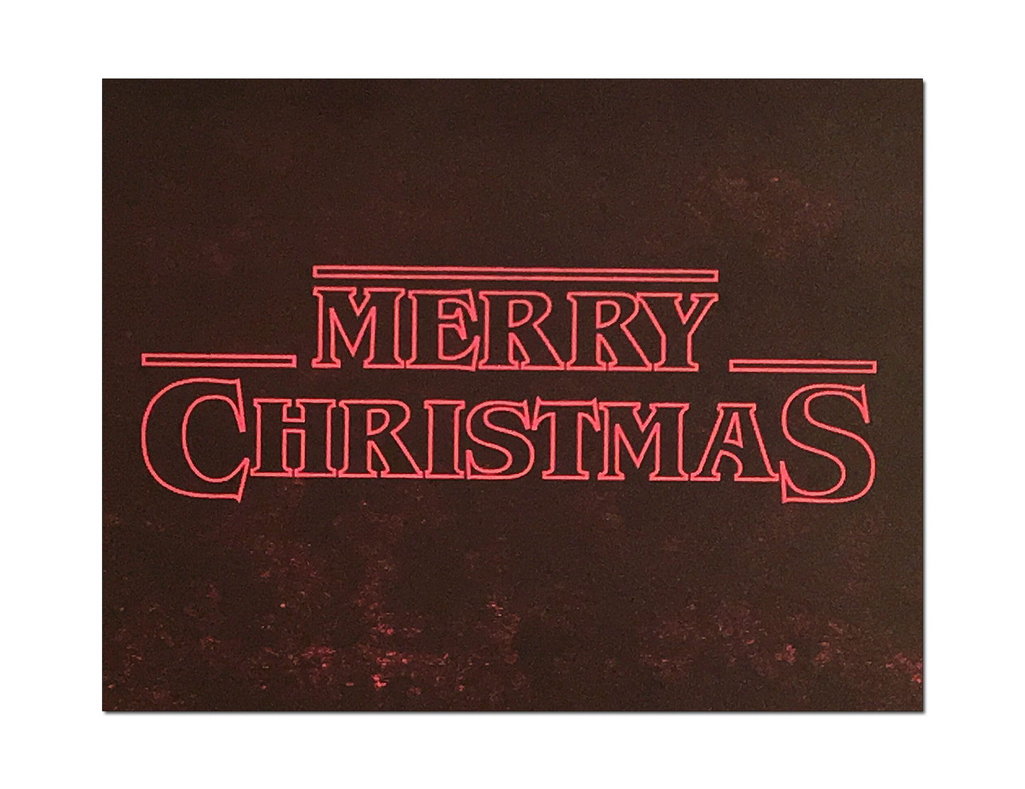 Stranger Christmas. Holiday Letterpress Greeting Card.