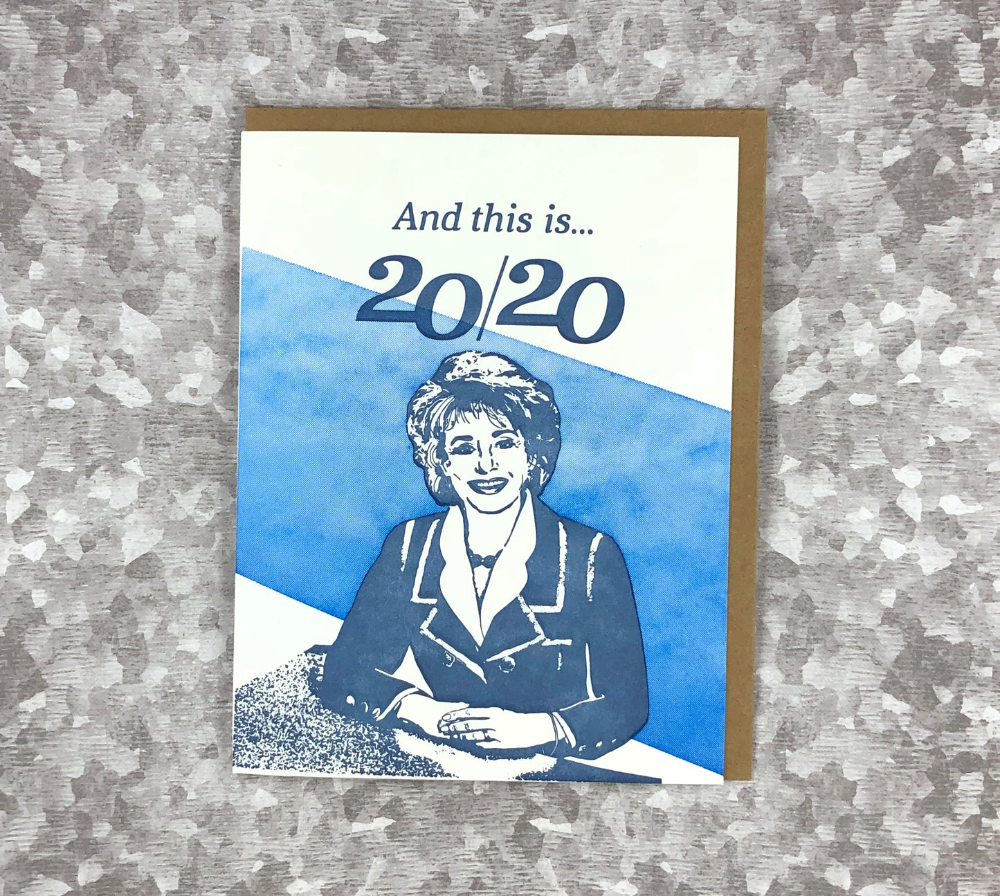 This is 20/20. Letterpress New Year's Card.
