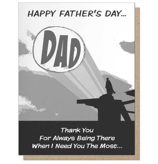 Batdad. Superhero Father's Day Card.
