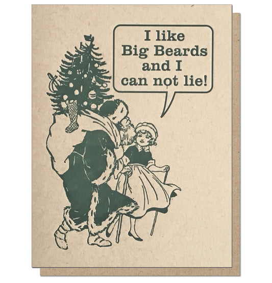 Big Beards. Letterpress Holiday Card.