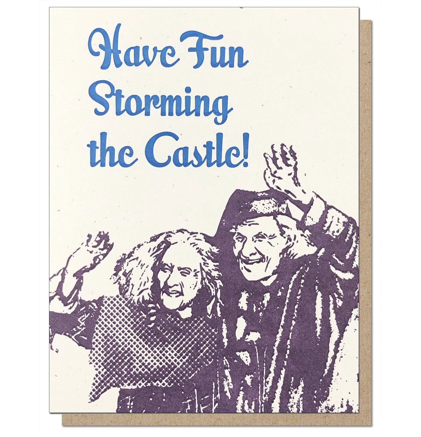 Storming the Castle Letterpress Greeting Card