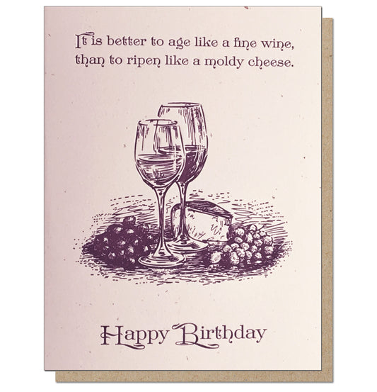 Age Like Fine Wine Birthday Card