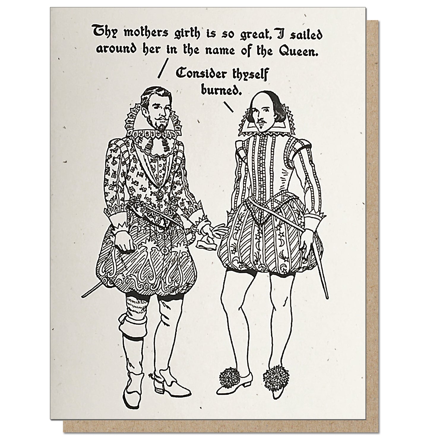 Britches & Hose: Thy Mothers Girth Letterpress Card