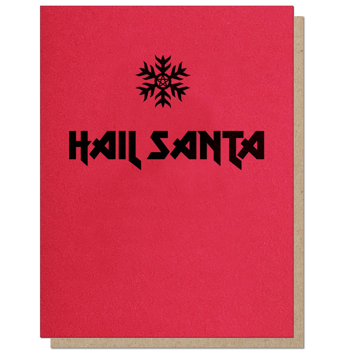 Hail Santa. Heavy Metal Holiday Card.