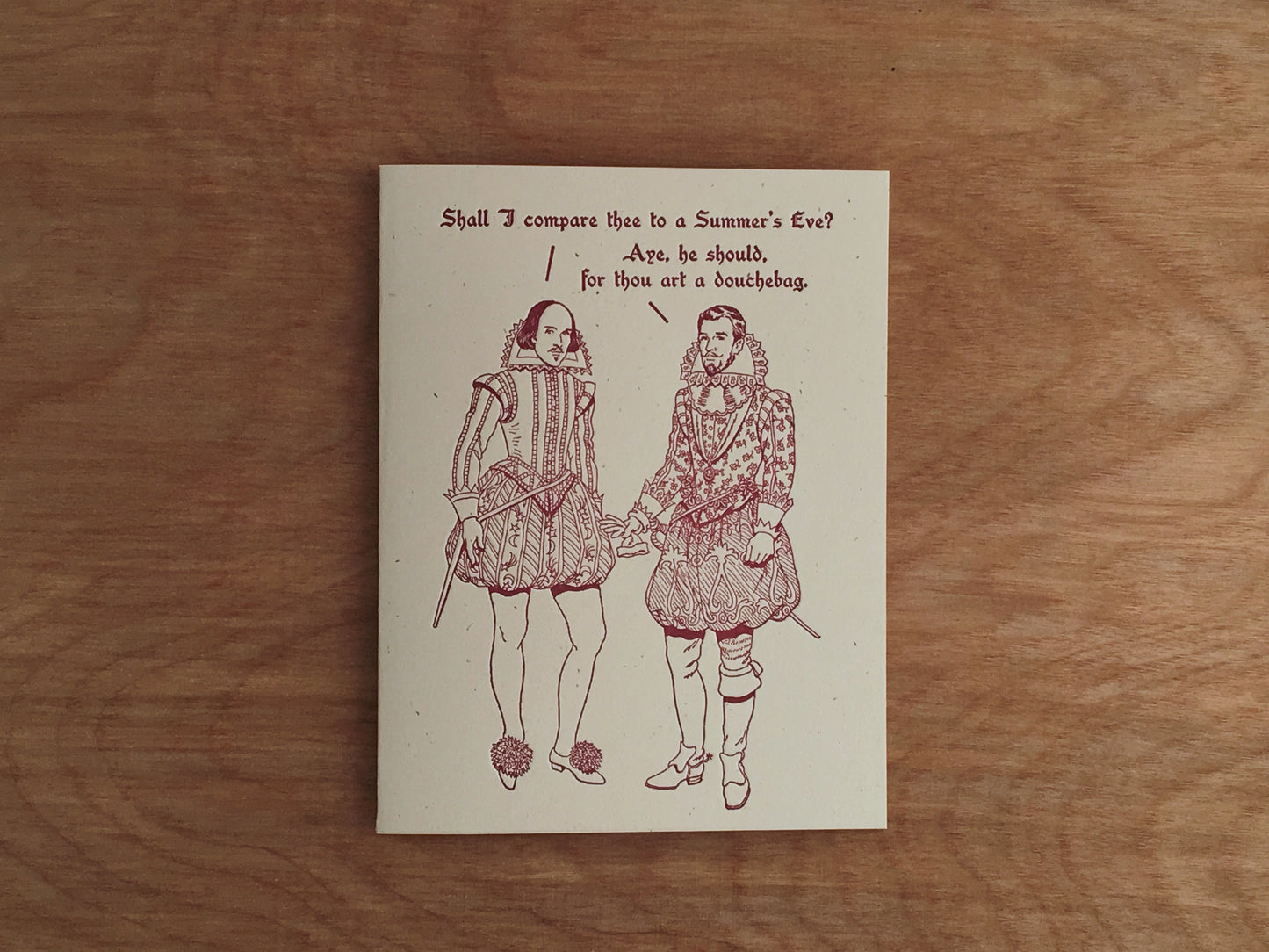 Britches & Hose: A Summers Eve Letterpress Card