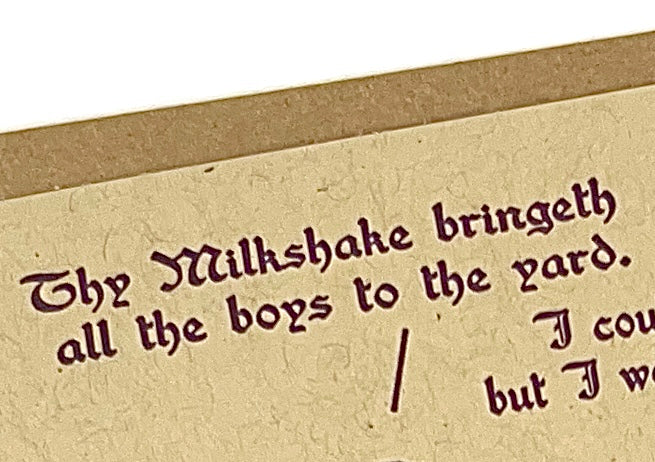 Thy Milkshake Card