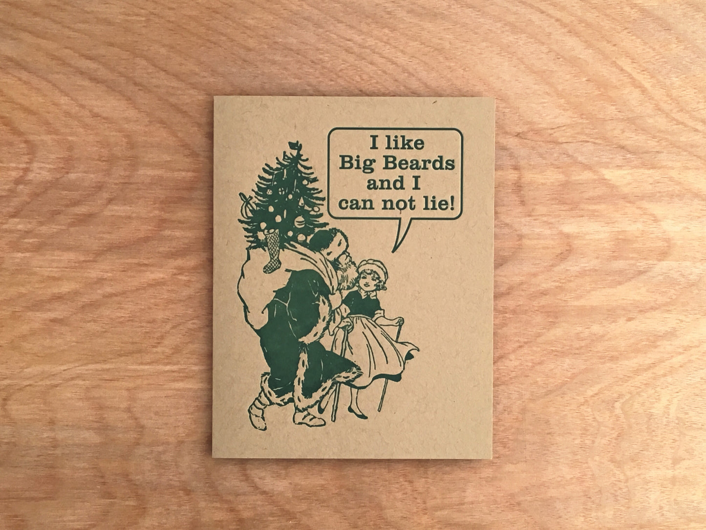 Big Beards. Letterpress Holiday Card.