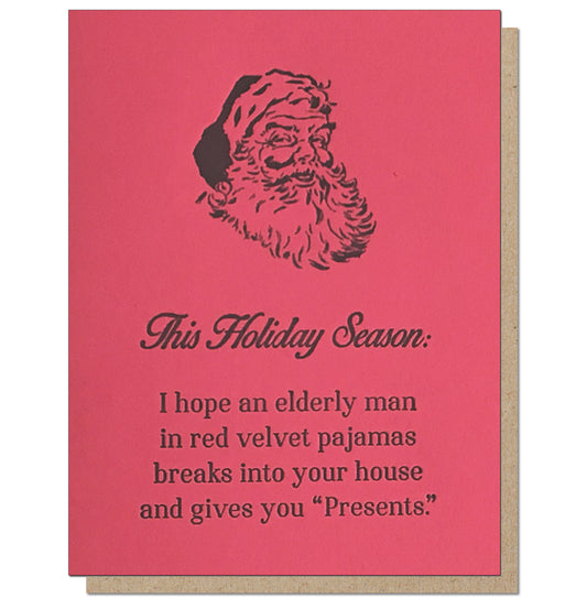 "Presents" Letterpress Holiday Card