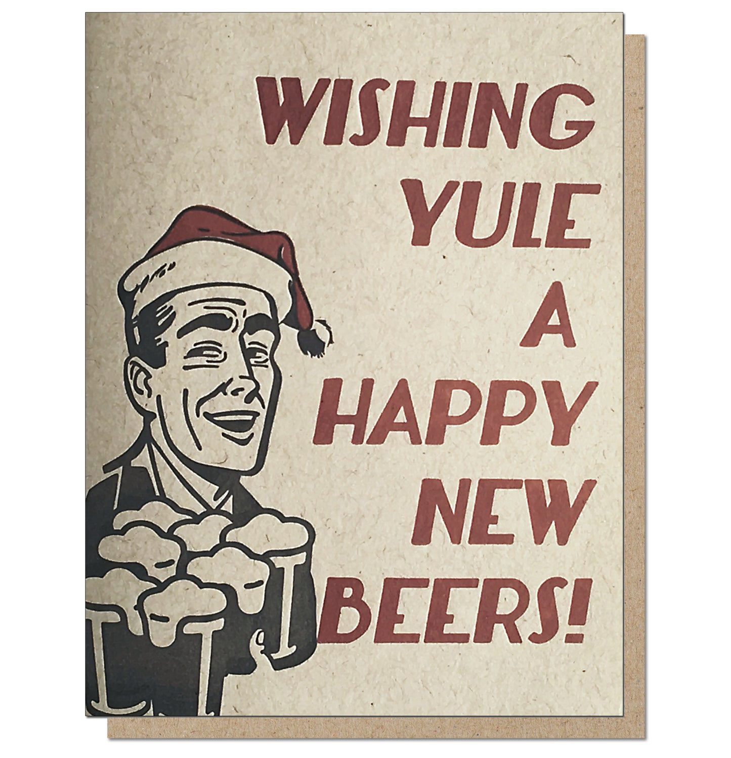 Happy New Beers! Letterpress Holiday and New Year's.